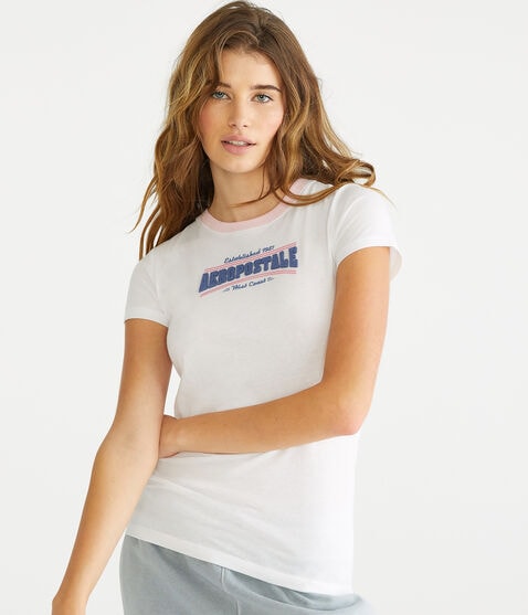 Aero Appliqué Ringer Graphic Tee