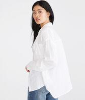 Long Sleeve Gauze Oversized Shirt