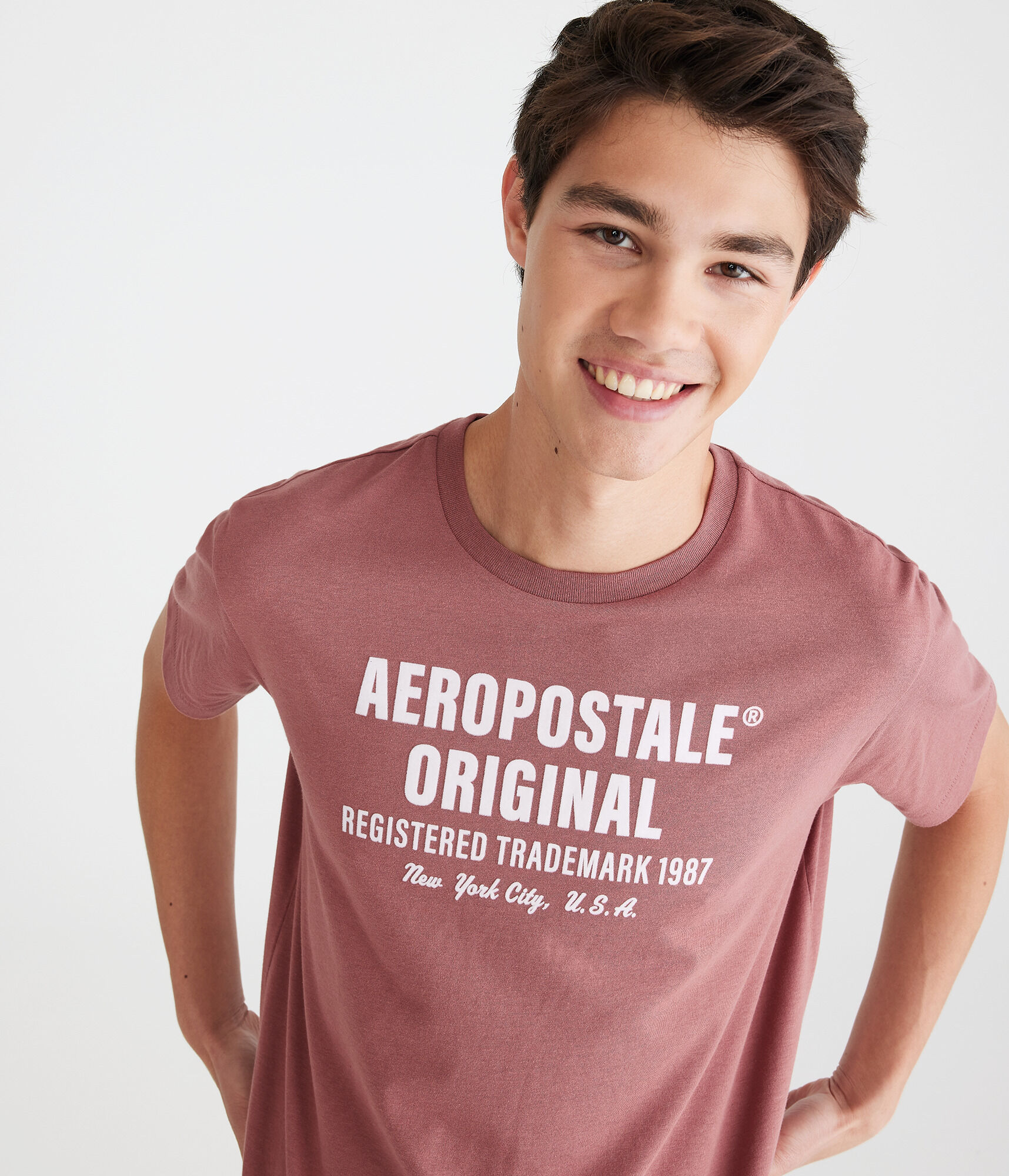 Aeropostale Original Flocked Graphic Tee