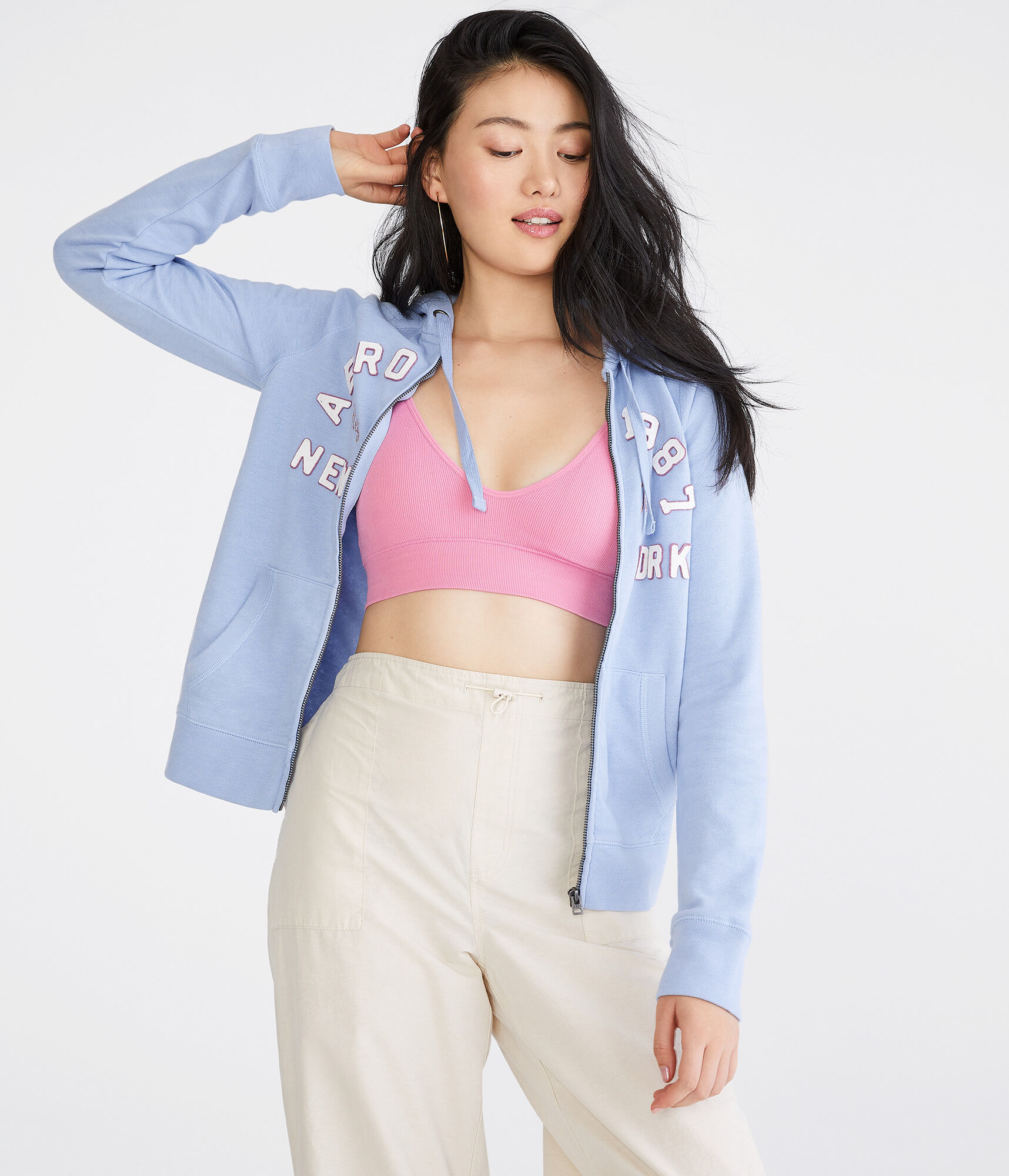 Aero 1987 New York Arch Full-Zip Hoodie