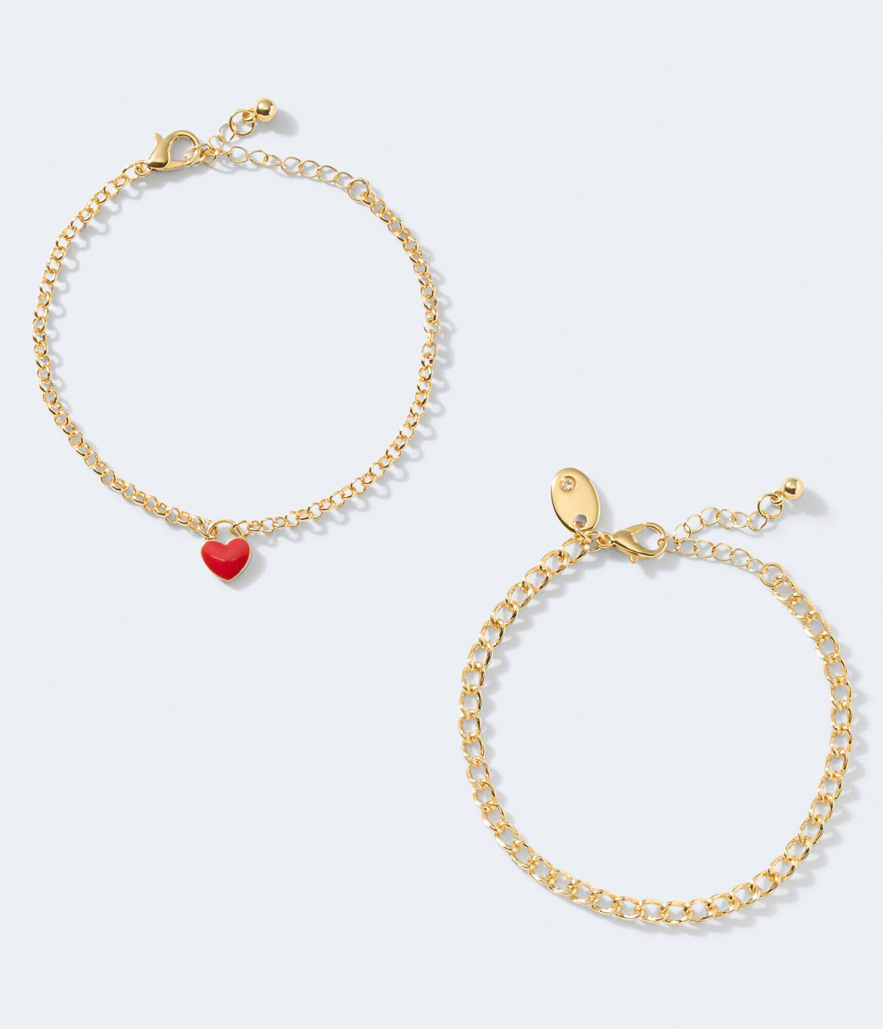 Heart Chain Bracelet 2-Pack