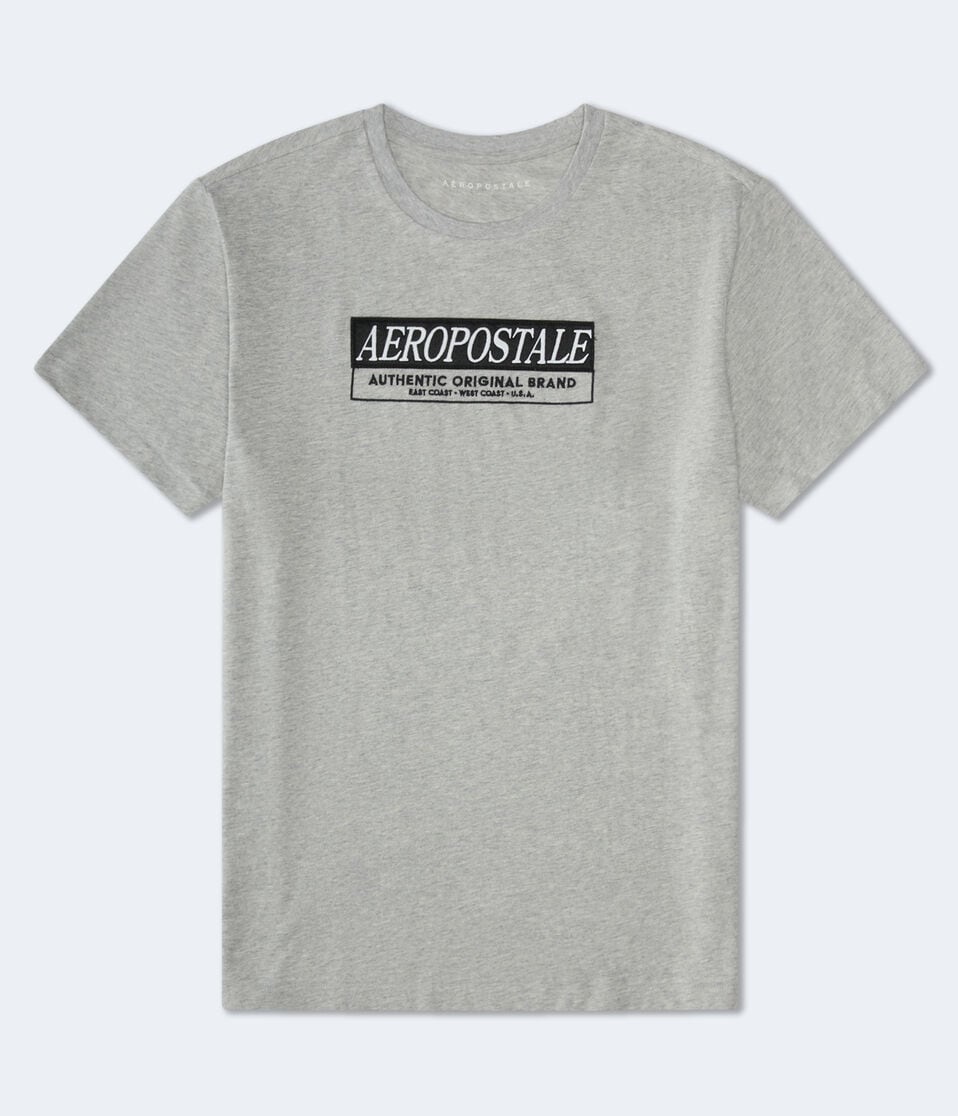 Aeropostale Box Logo Appliqué Graphic Tee
