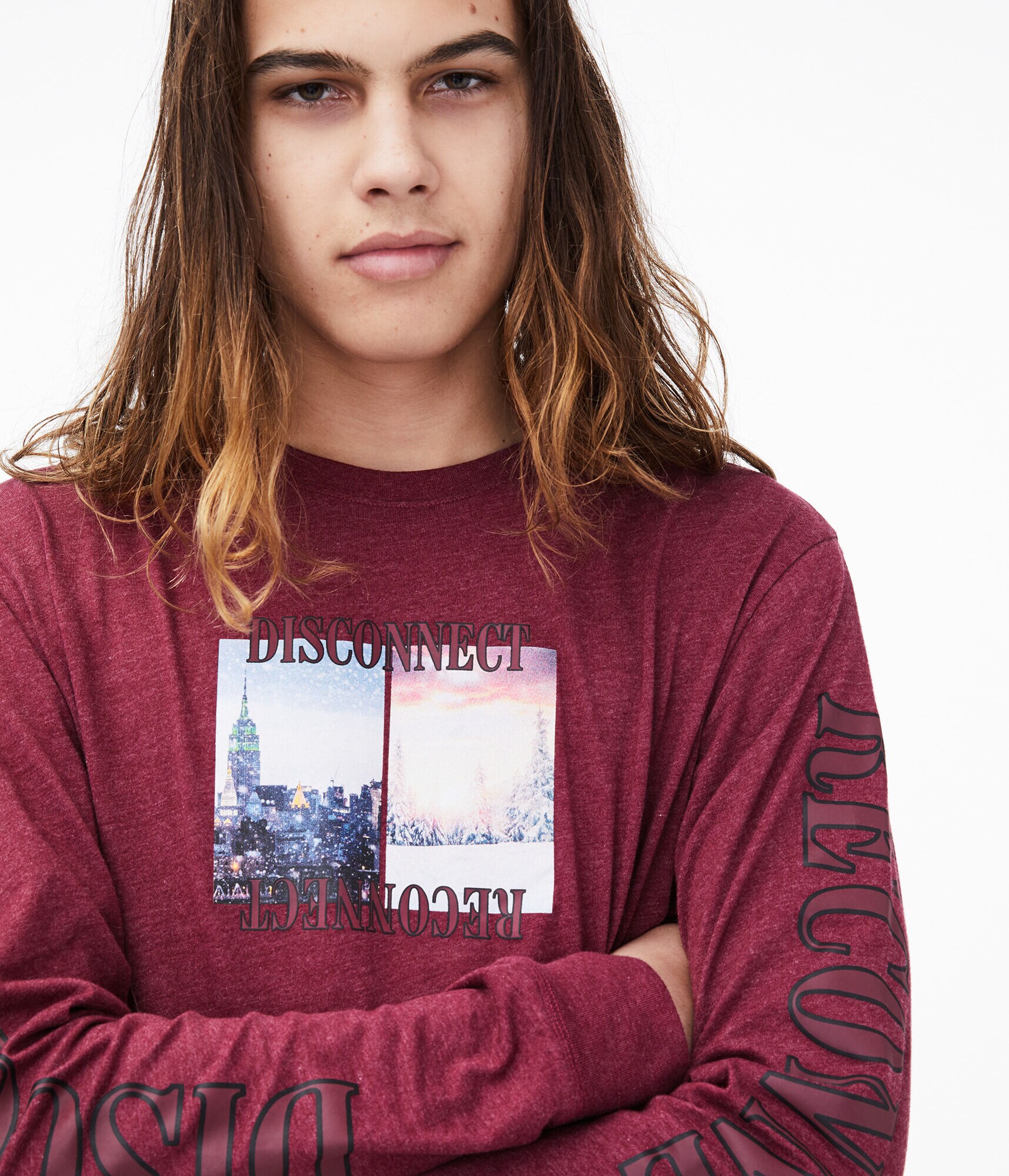 Long Sleeve Disconnect Reconnect Graphic Tee