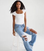 Buttery Soft Square-Neck Tee