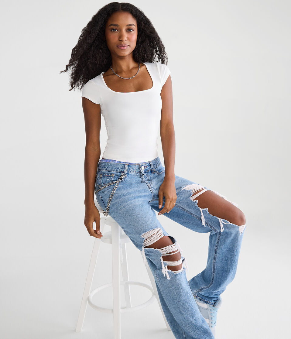 Buttery Soft Square-Neck Tee