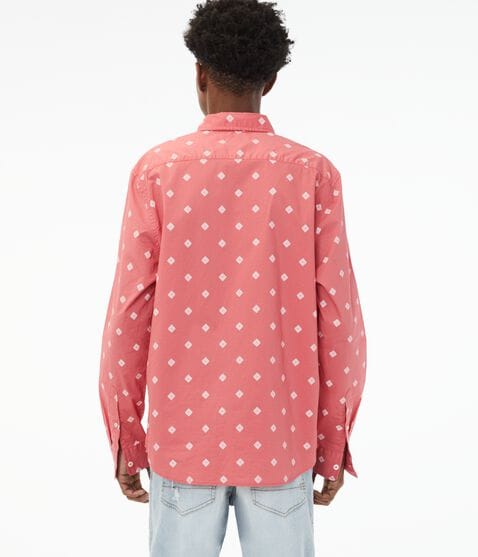 Long Sleeve Geometric Button-Down Shirt Long Sleeve Geometric Button-Down Shirt