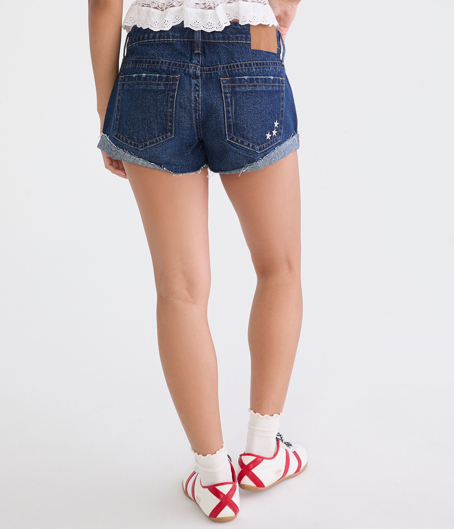 Vintage Low-Rise Denim Shorty Shorts