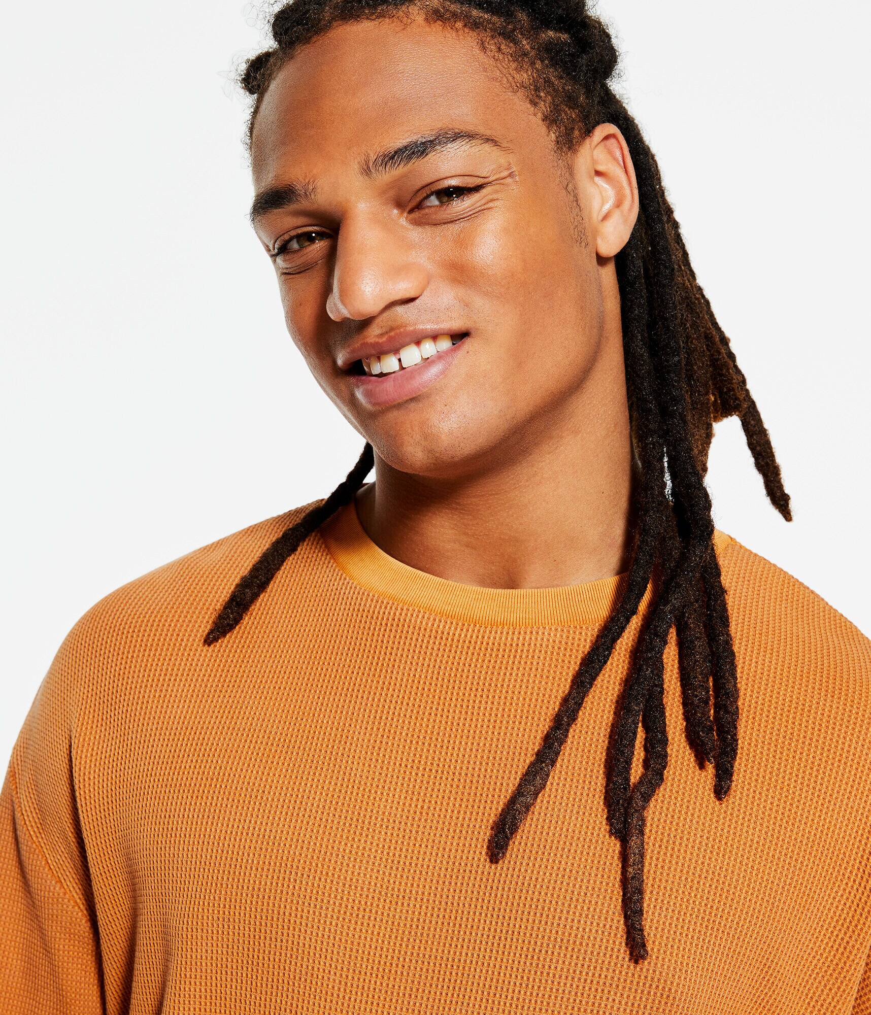 Long Sleeve Acid Wash Thermal Crew Tee