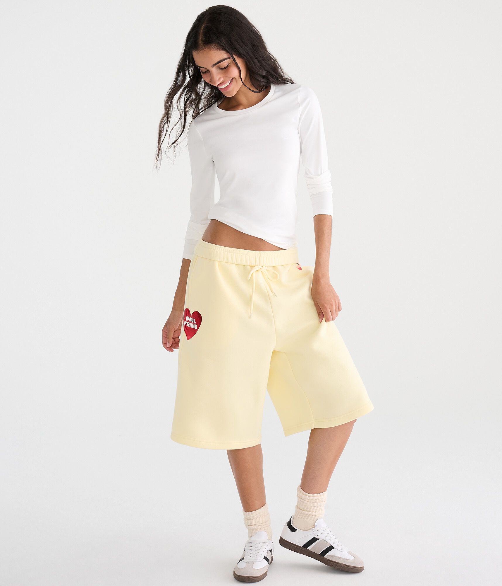 Paul Frank I Heart Julius Low-Rise Baggy Fleece Shorts