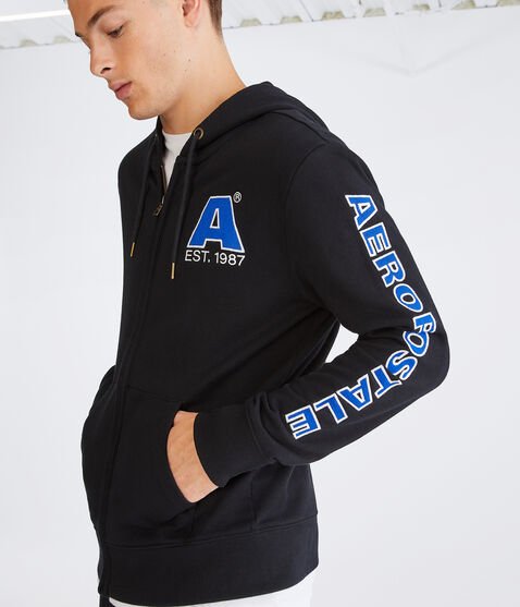 Aeropostale Logo Heritage Full-Zip Hoodie Aeropostale Logo Heritage Full-Zip Hoodie