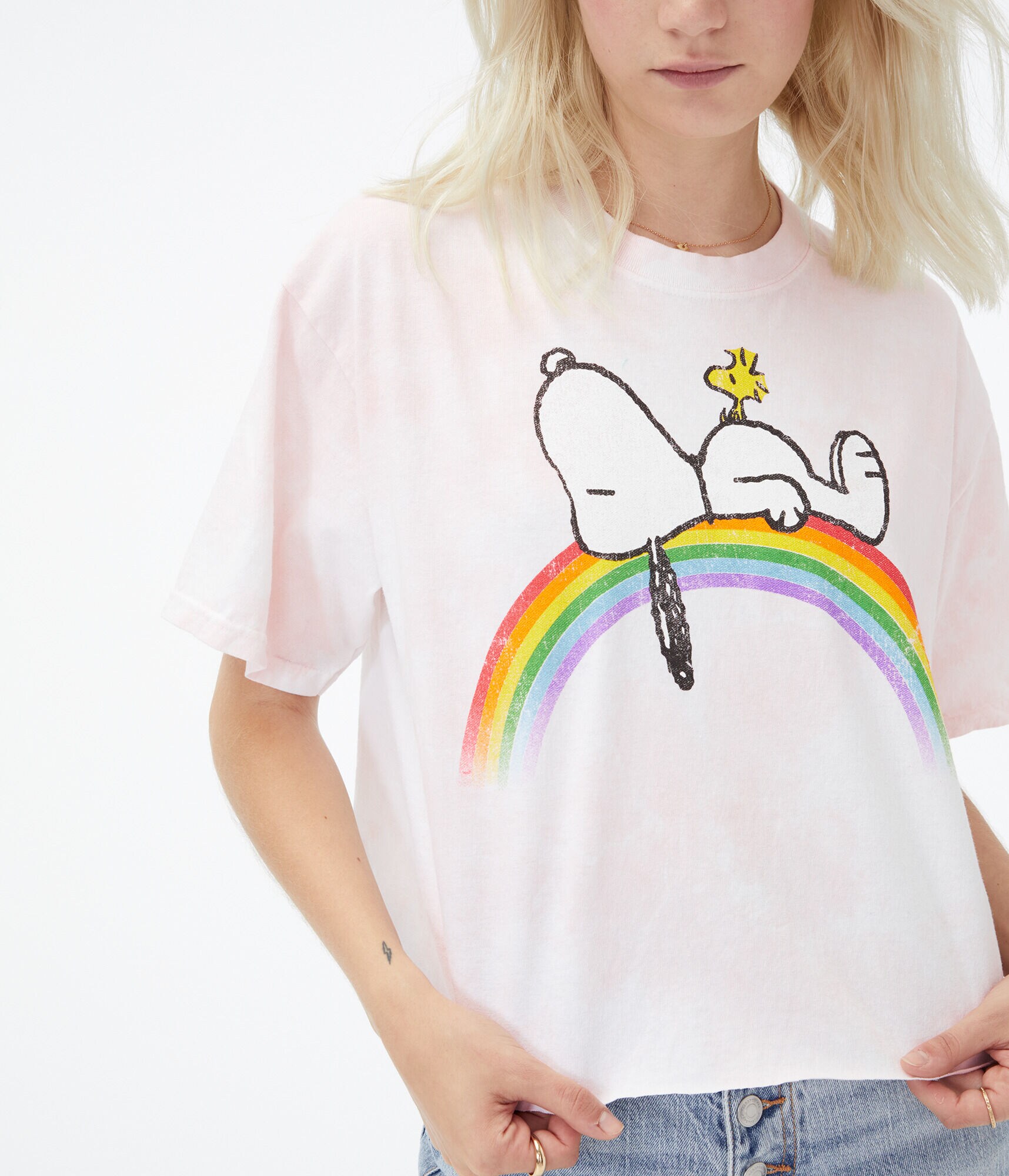 Snoopy &amp; Woodstock Pride Tie-Dye Graphic Tee