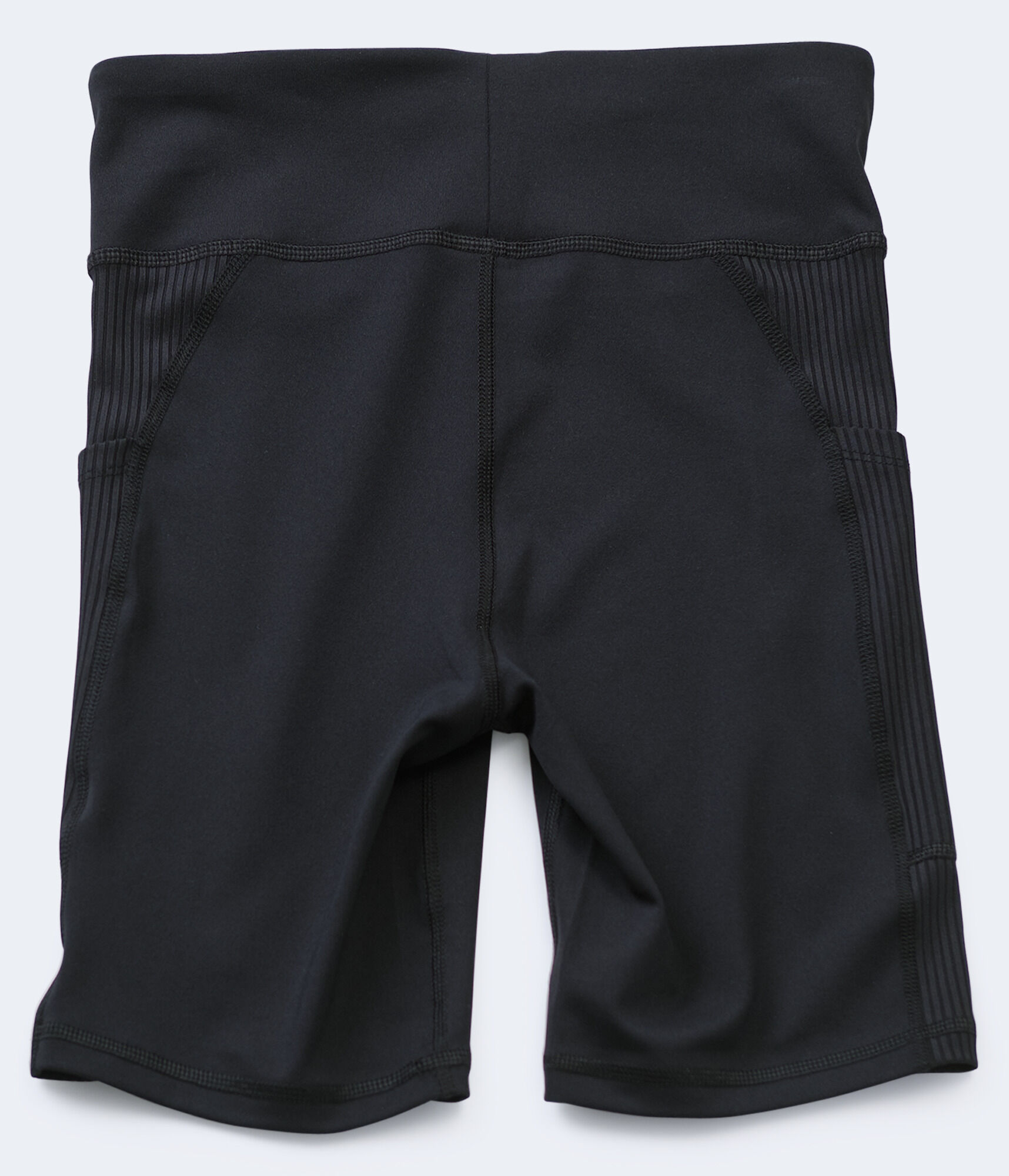 Rib-Accent Biker Shorts