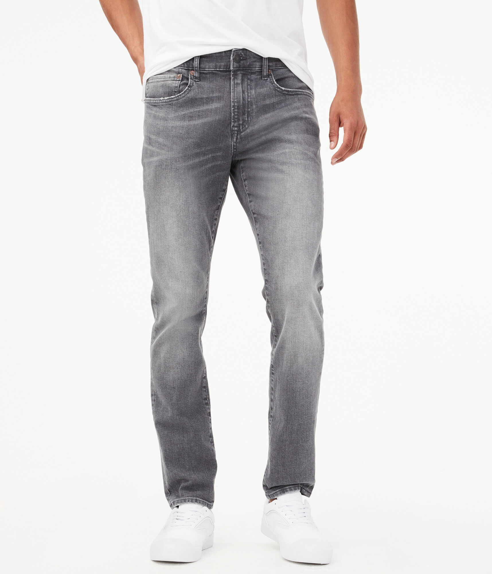 Skinny Grey Wash Stretch Jean***