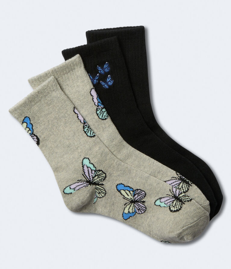 Butterfly Crew Sock 2-Pack