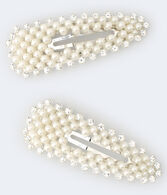 Pearly Rhinestone Triangle Hair Clip 2-Pack