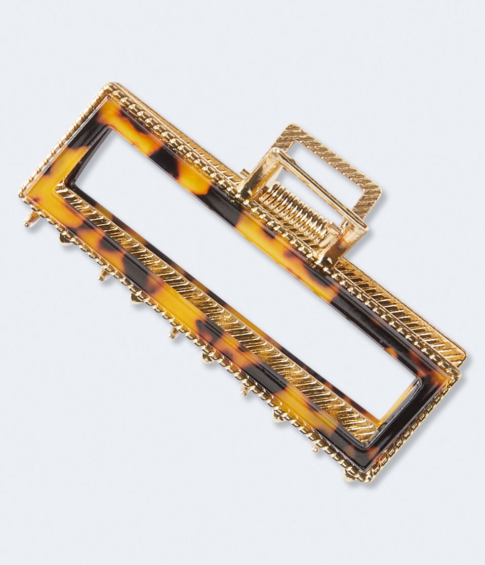 Tortoiseshell Rectangular Claw Hair Clip