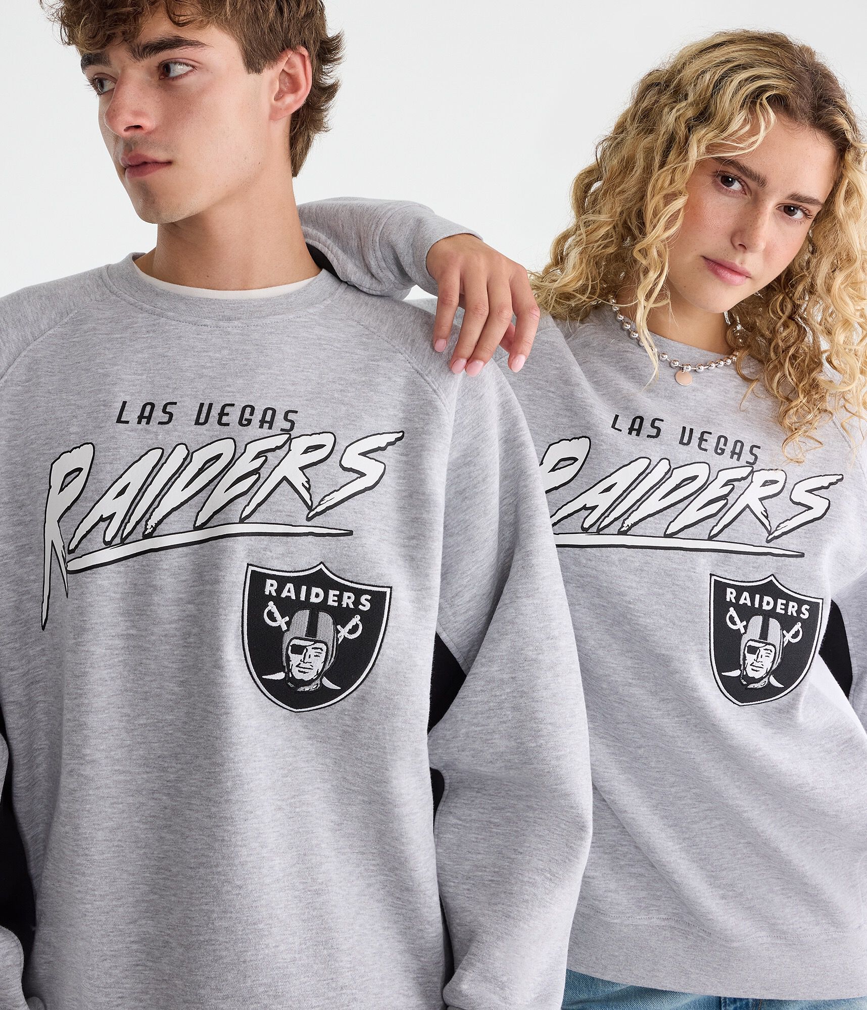 Las Vegas Raiders Colorblock Crew Sweatshirt