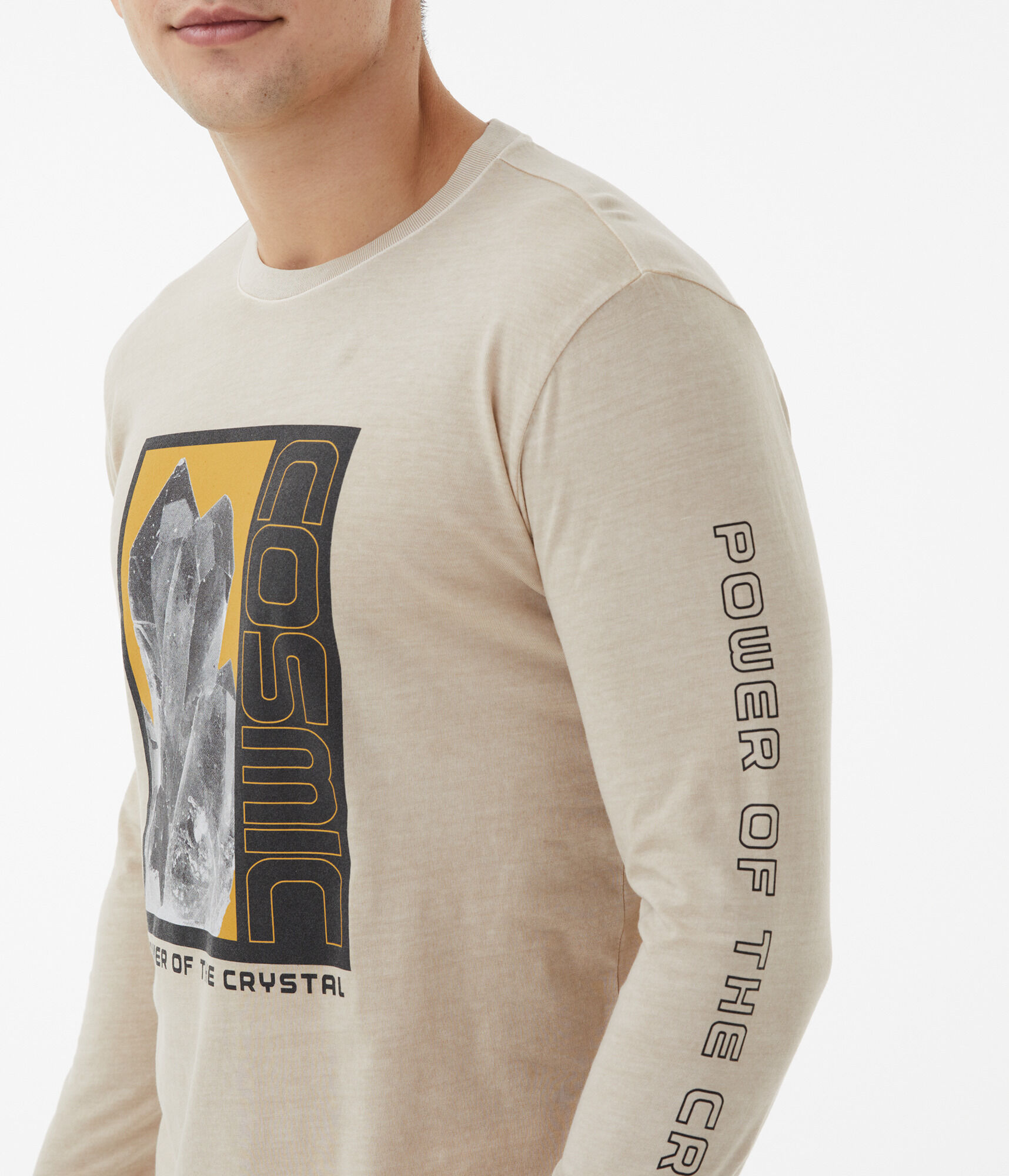 Long Sleeve Cosmic Crystal Graphic Tee