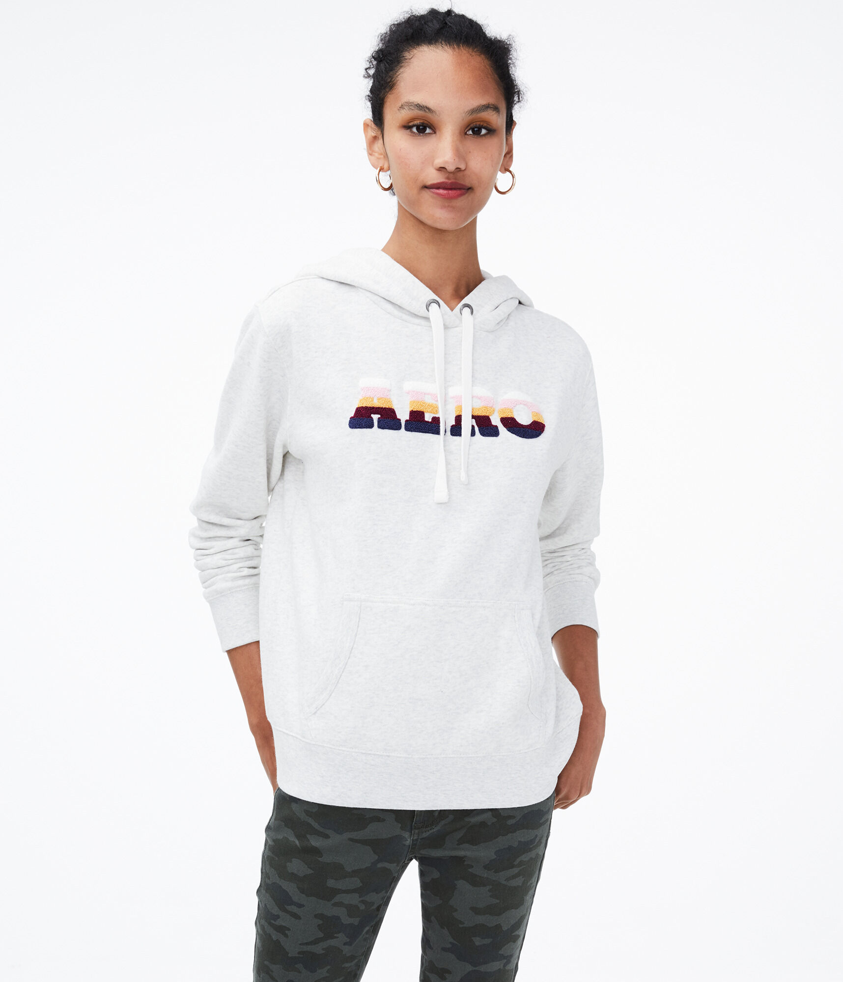 Chenille Logo Pullover Hoodie