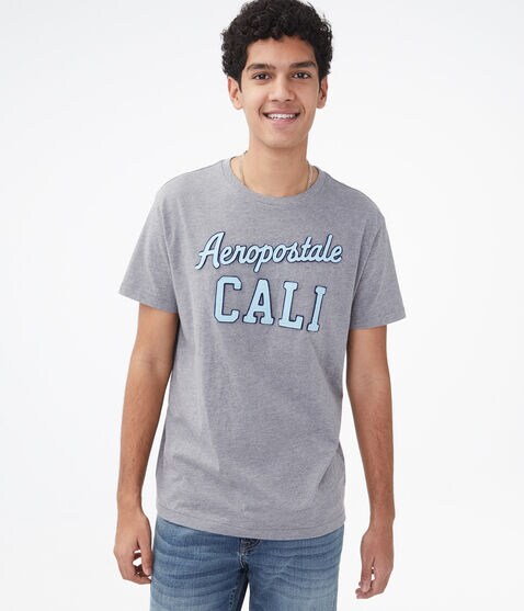 Aeropostale Cali Logo Appliqué Graphic Tee Aeropostale Cali Logo Appliqué Graphic Tee