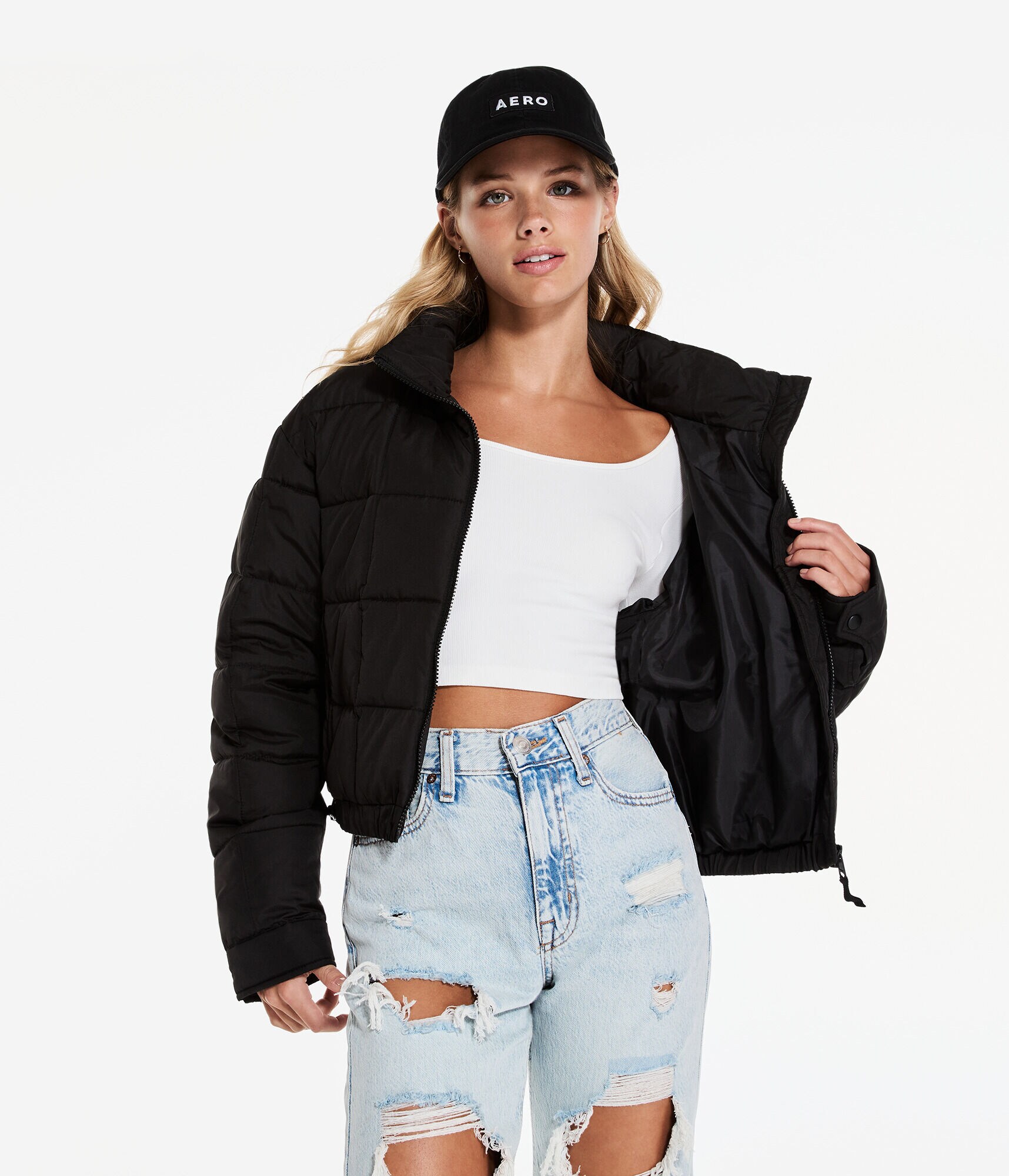 Lightweight Cropped Puffer Jacket