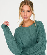 Cable-Knit Tunic Sweater