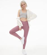 Ribbed High-Rise Crossover Leggings