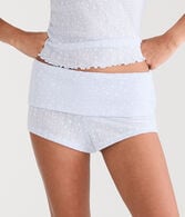 Floral Fold-Over Knit Sleep Shorts