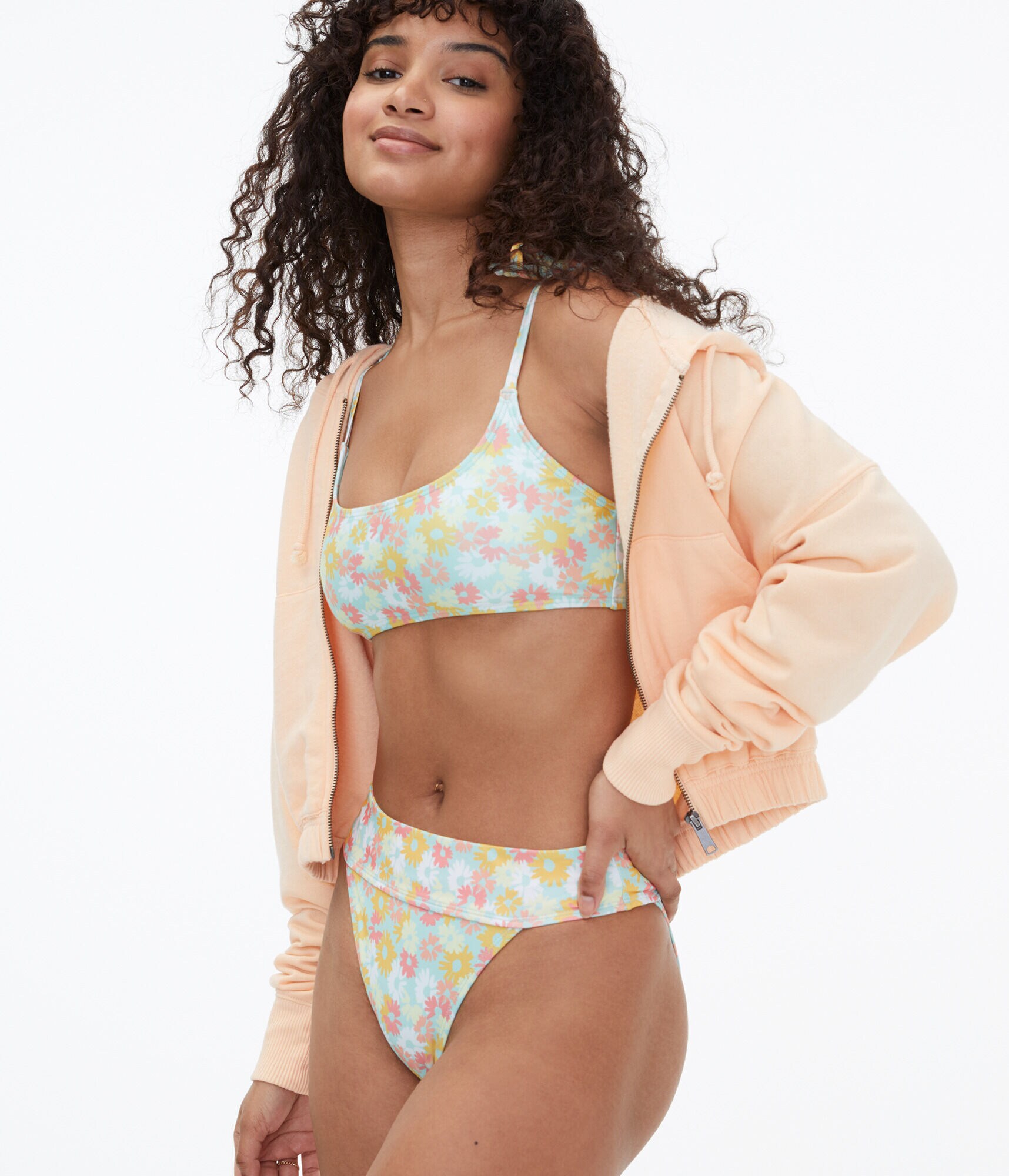 Retro Floral Ultra High-Waisted Cheeky Bottom