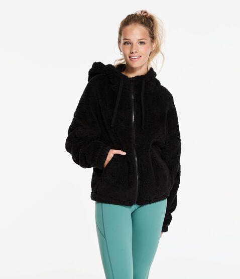 Sherpa Fleece Oversized Full-Zip Hoodie Sherpa Fleece Oversized Full-Zip Hoodie