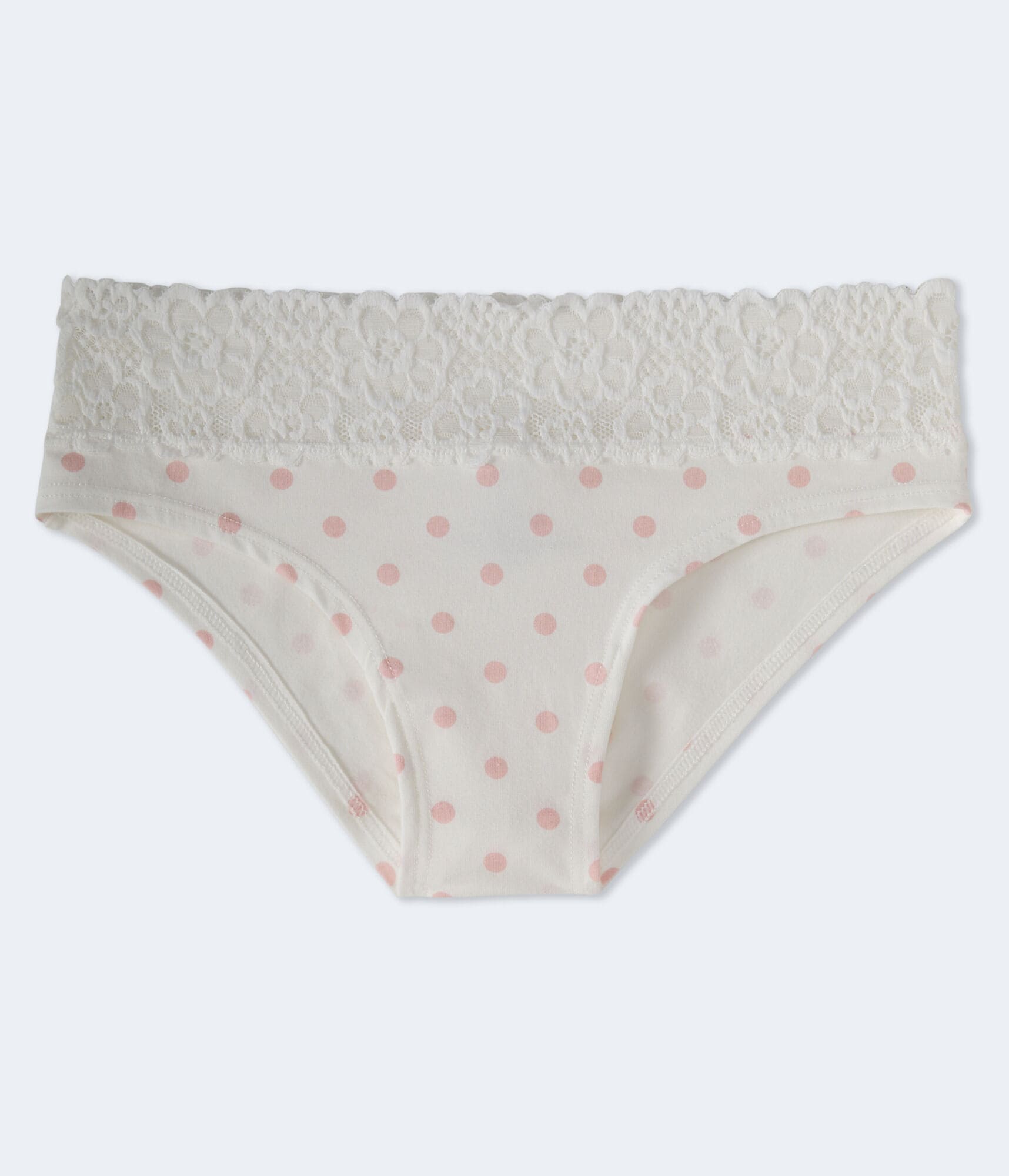Polka Dot Lace-Trim Hipster
