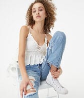 Crocheted Babydoll Top