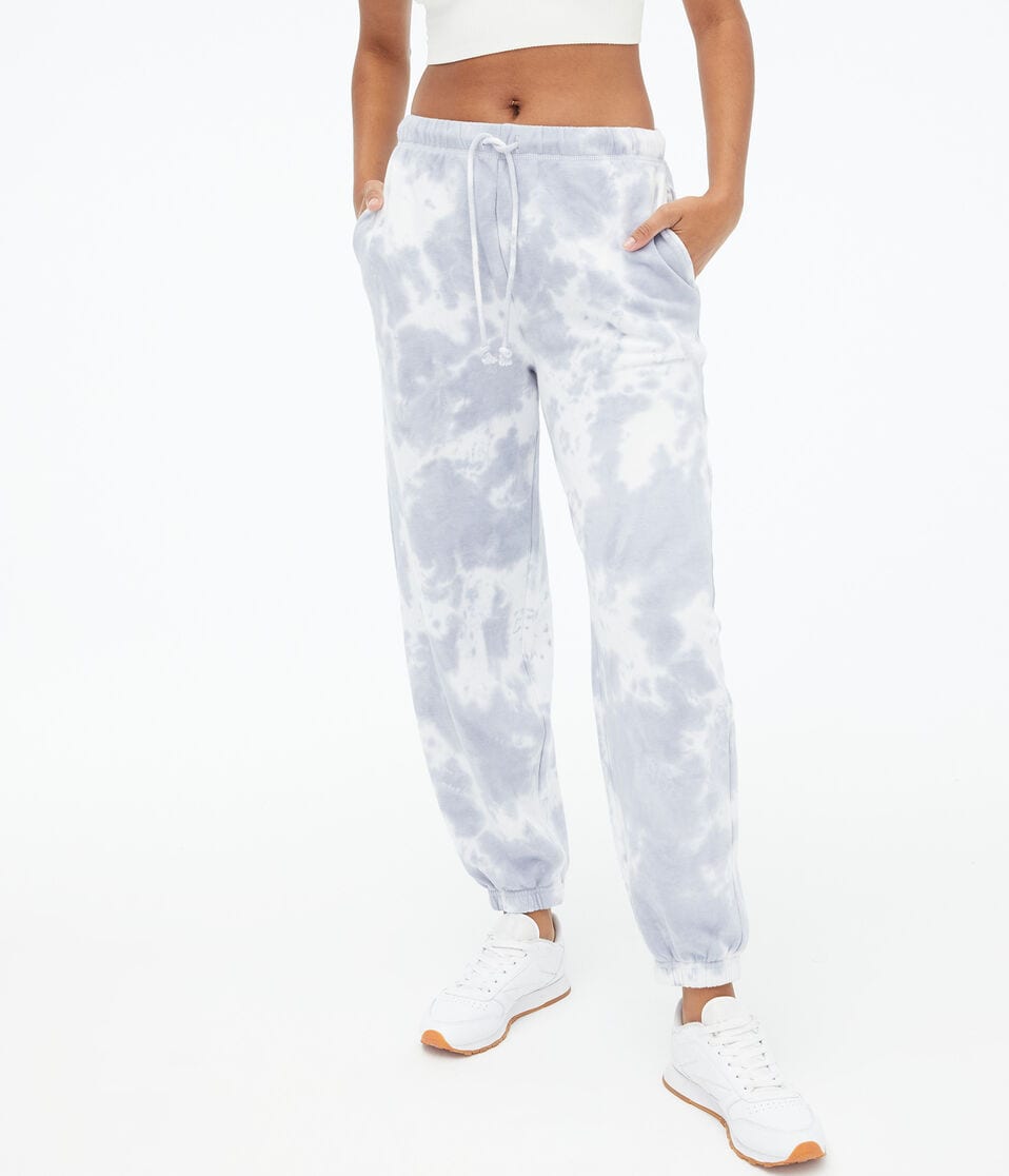 Tie-Dye Baggy High-Rise Cinched Sweatpants