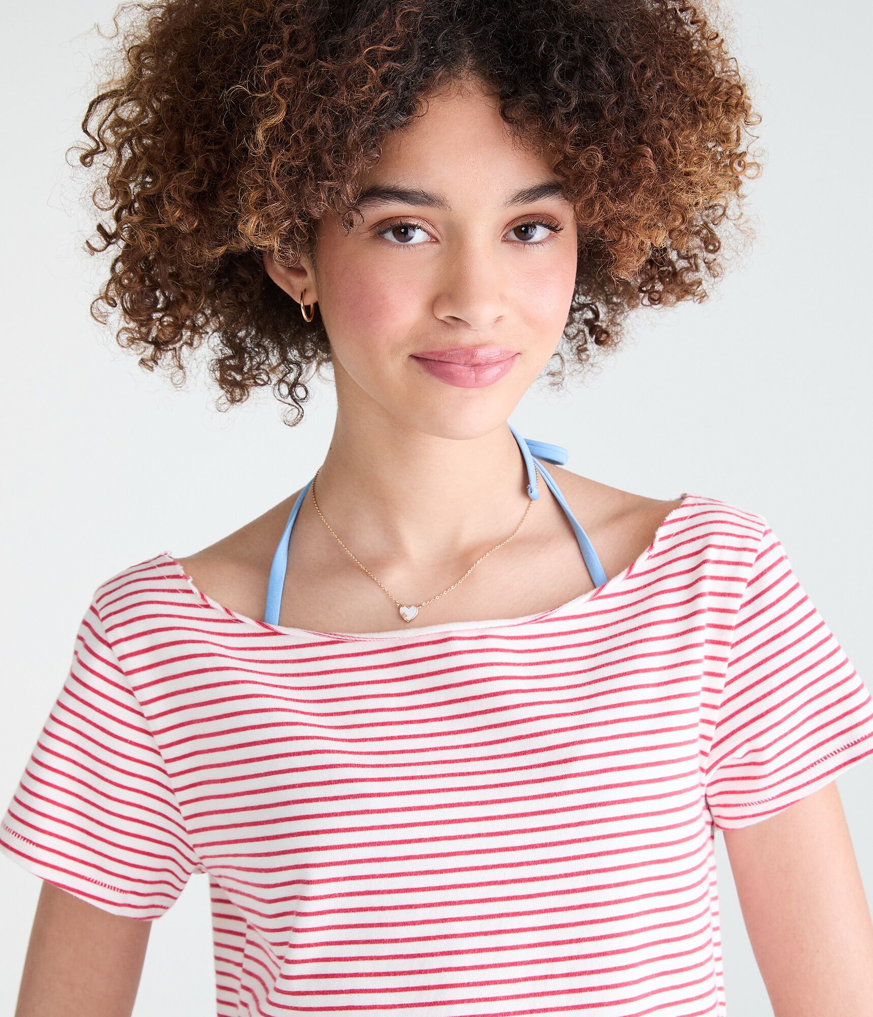 Seriously Soft Striped Off-The-Shoulder Vintage Fit Tee