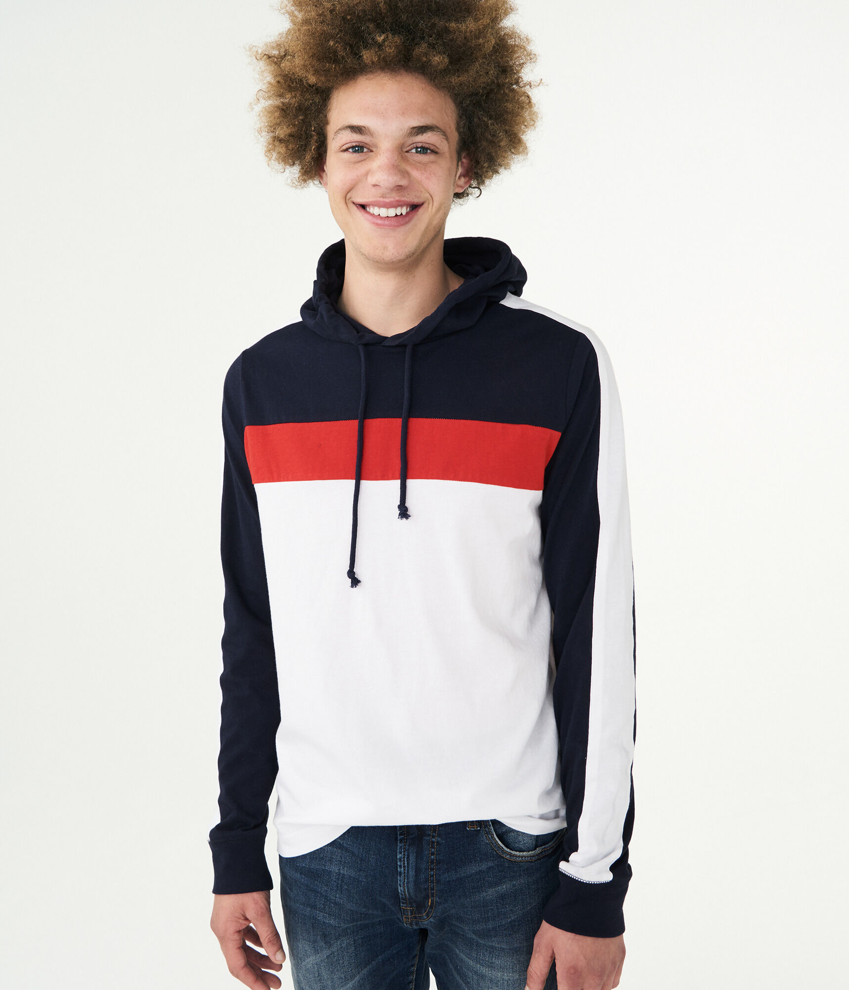 Colorbock Stripe Pullover Hoodie