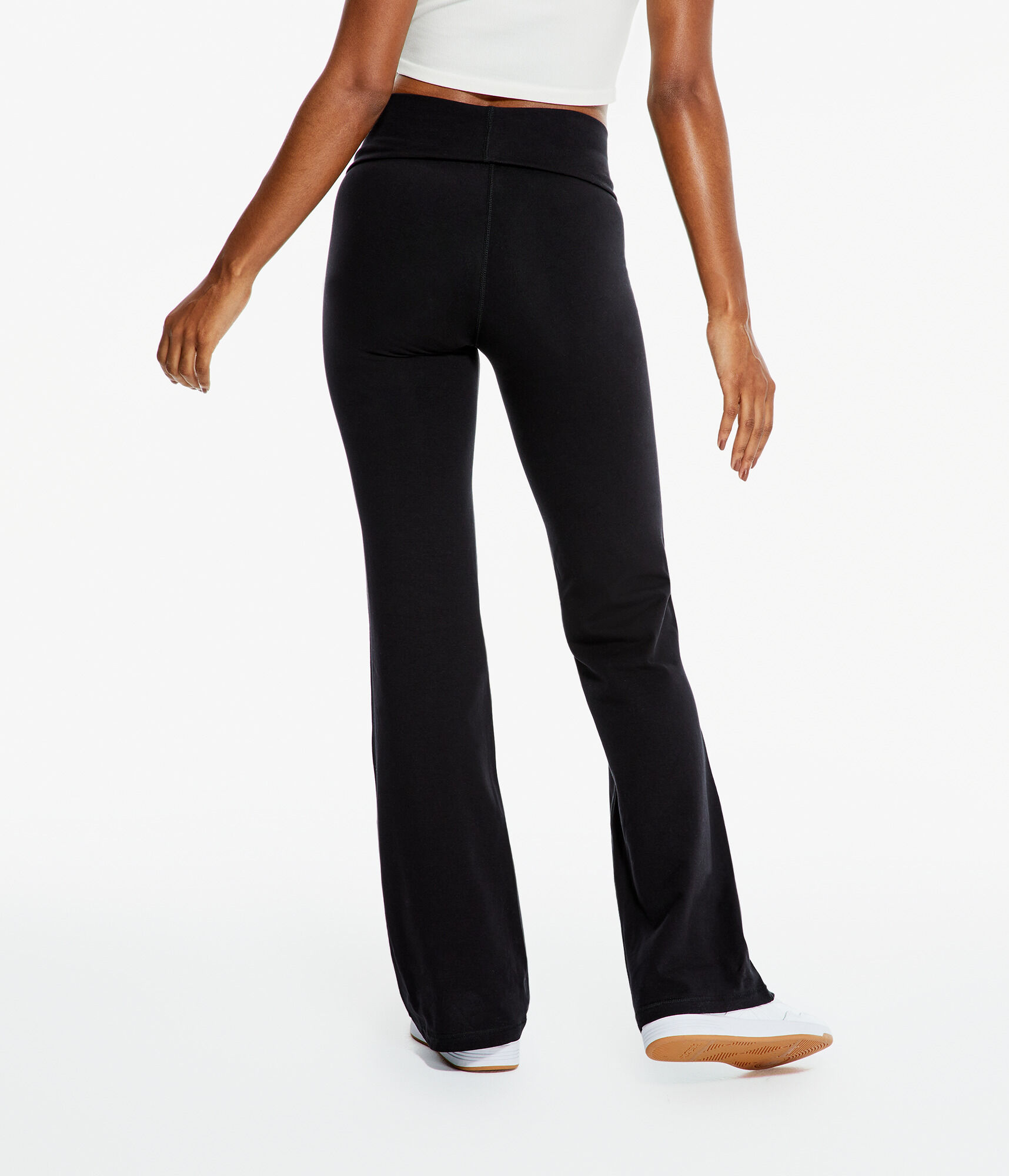 High-Waisted Fold-Over Flare Pants