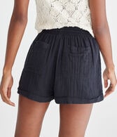 High-Rise Gauze Shorts