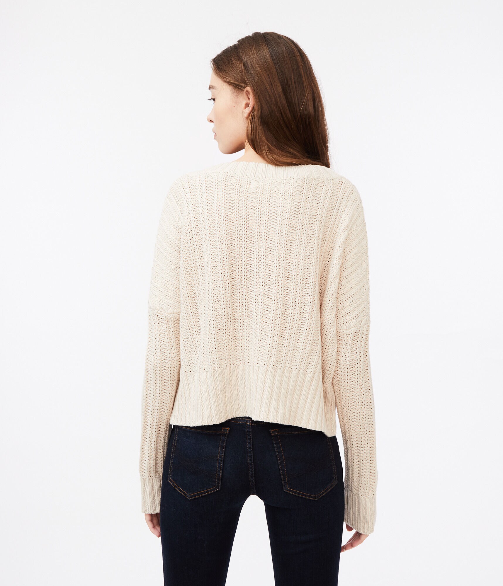 Ribbed V-Neck Sweater