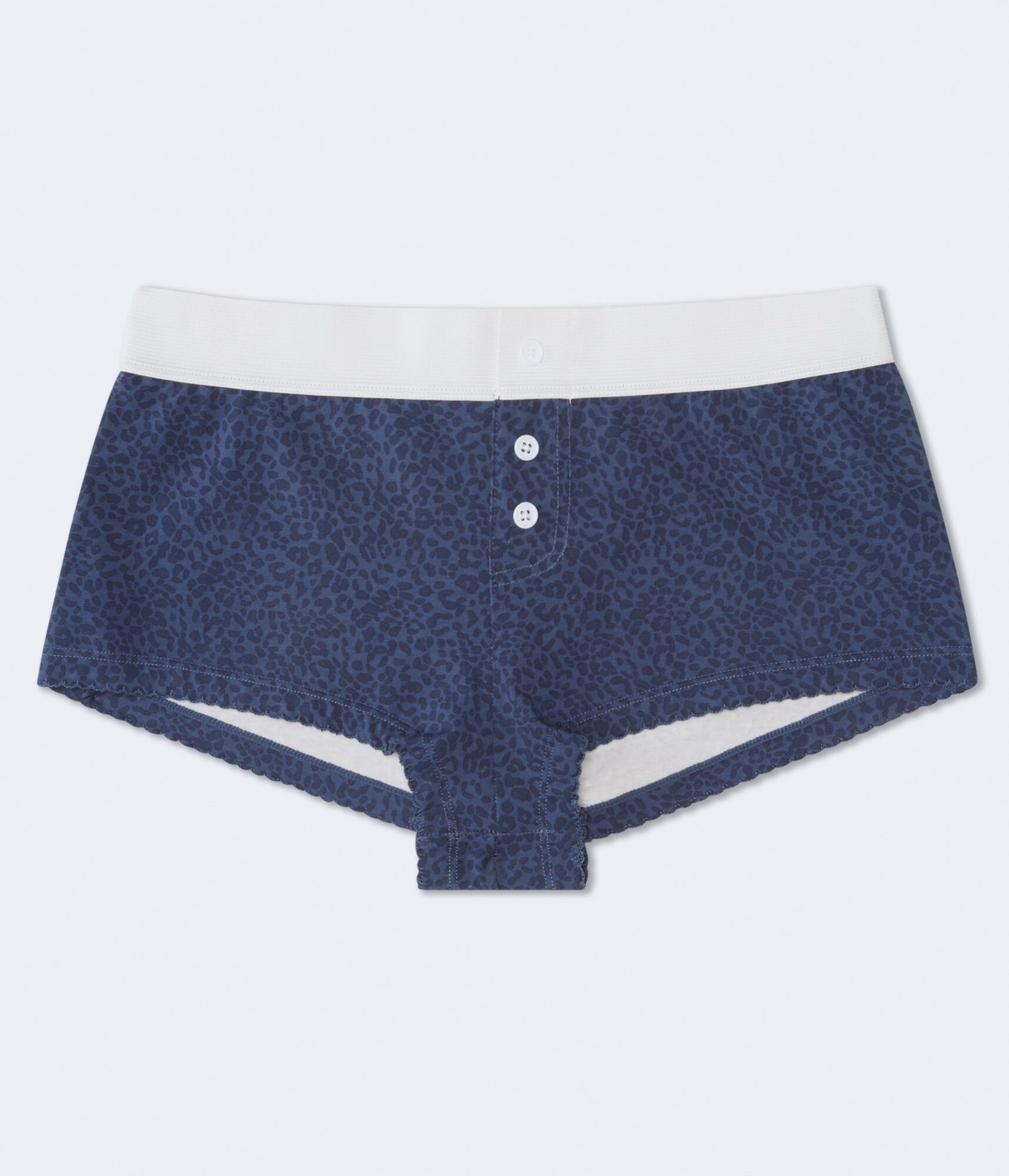 Cotton Leopard Print Mini Boxer