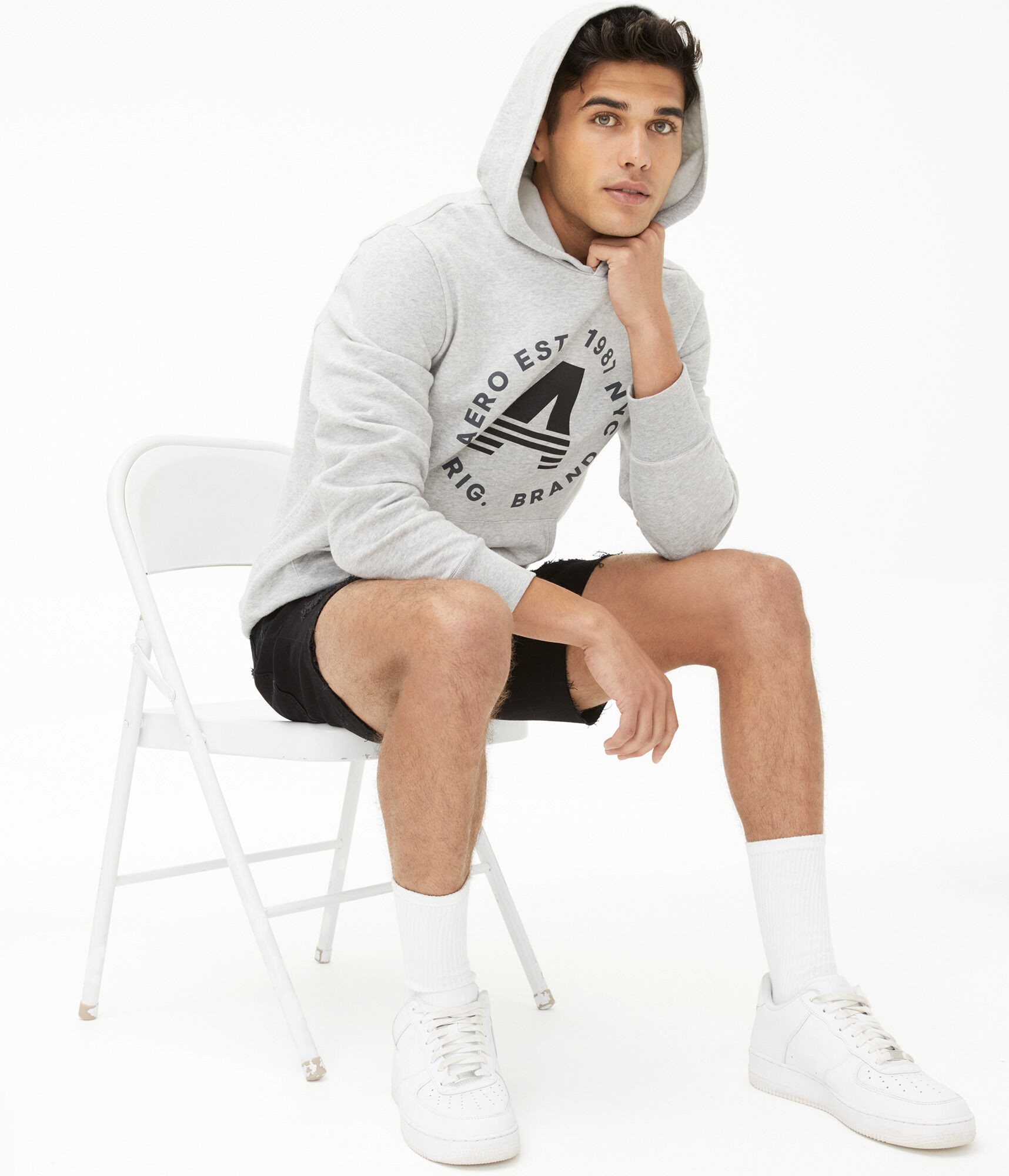 Aero Original Brand Circle Pullover Hoodie