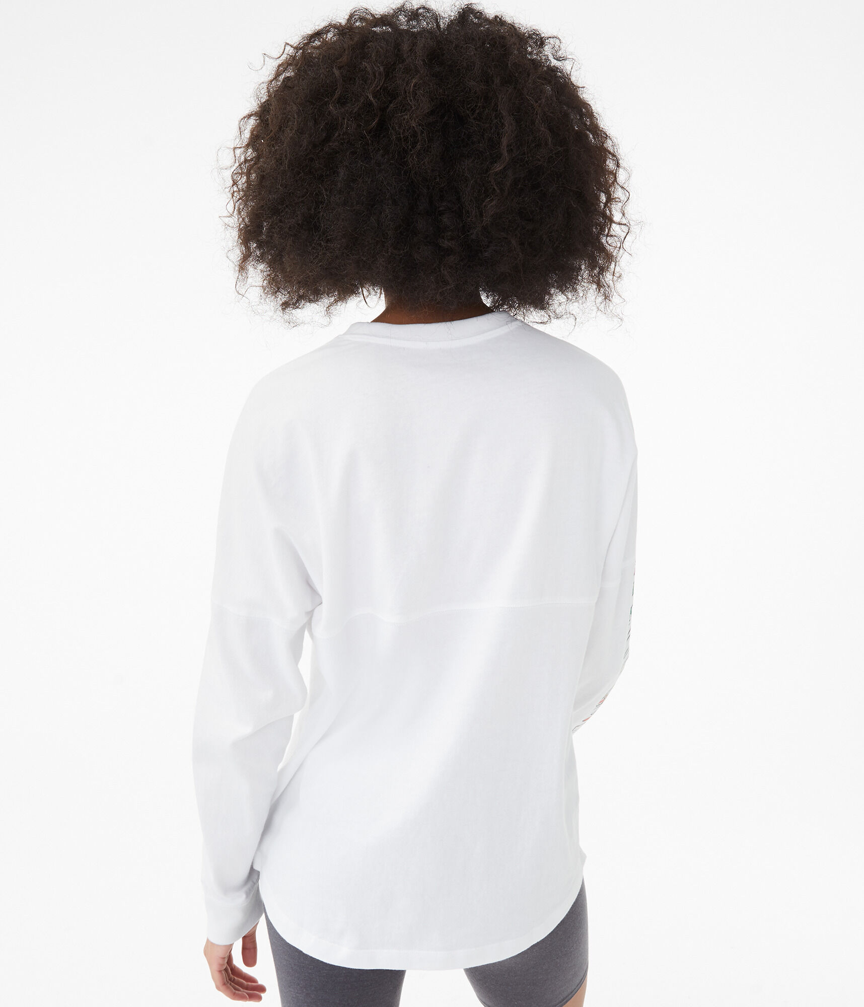 Long Sleeve Floral Aeropostale CA Oversized Graphic Tee