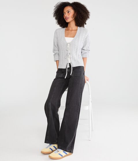 Low-Rise Baggy Wide Leg Seamed Jean Low-Rise Baggy Wide Leg Seamed Jean
