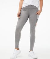 Heathered Colorblocked Pocket Leggings