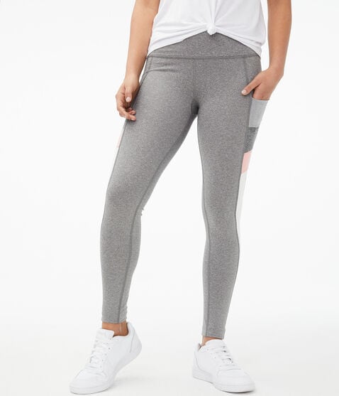 Heathered Colorblocked Pocket Leggings Heathered Colorblocked Pocket Leggings