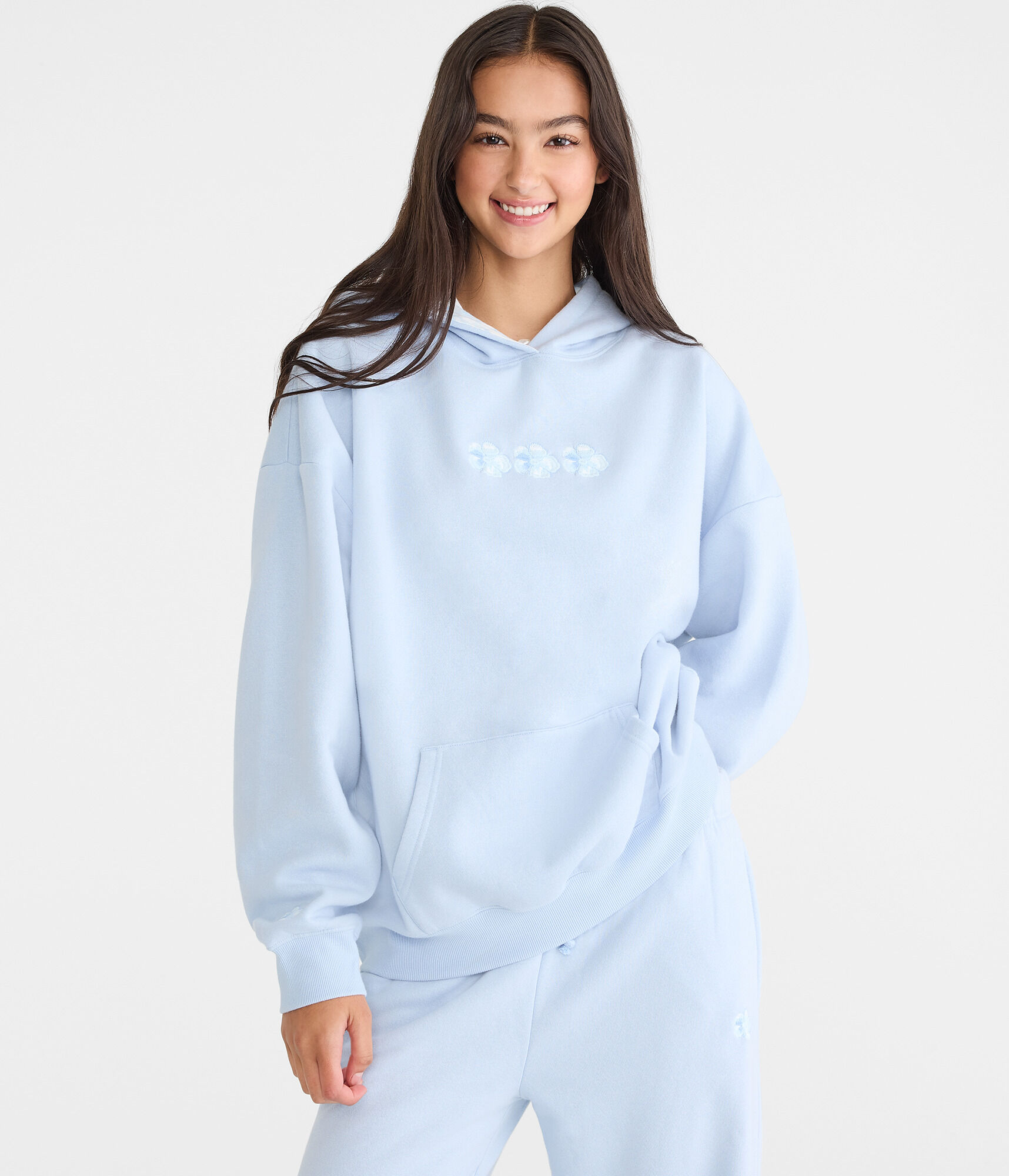 Cloud Soft Floral Oversized Pullover Hoodie