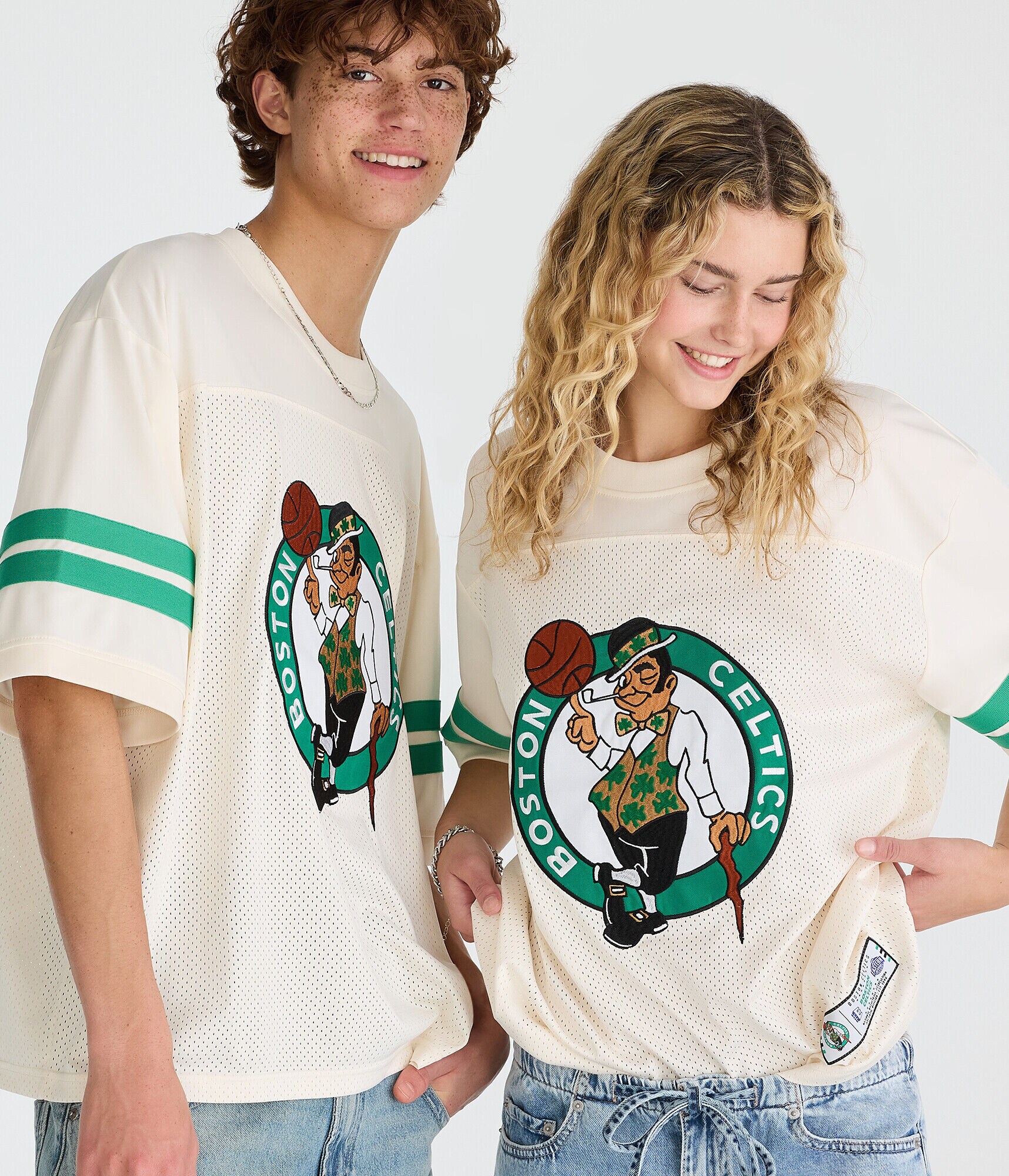Boston Celtics Stripes Mesh Top