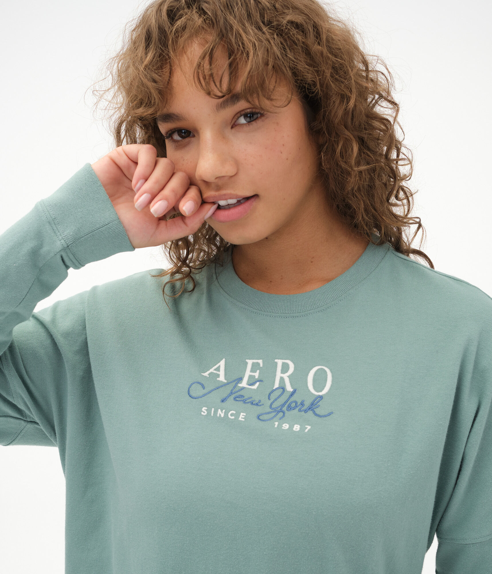 Long Sleeve Aero New York Boyfriend Graphic Tee