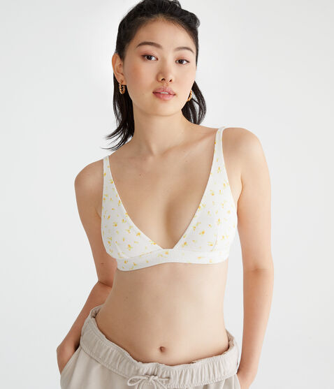 Floral Plunge Triangle Bra Floral Plunge Triangle Bra