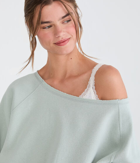 Cloud Soft Slash-Neck Bubble Sweatshirt Cloud Soft Slash-Neck Bubble Sweatshirt