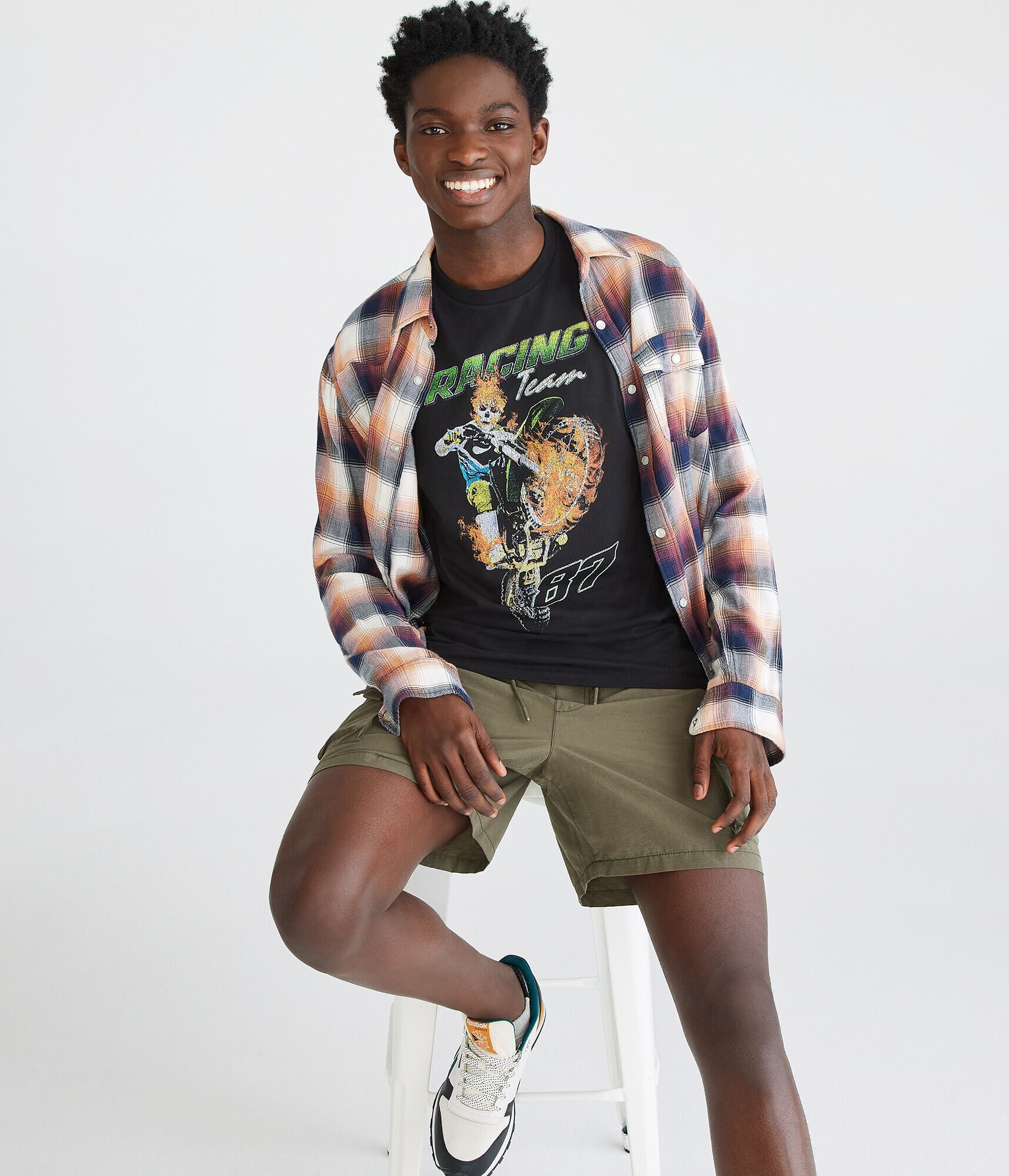 Skeleton Motorcycle Racing Graphic Tee